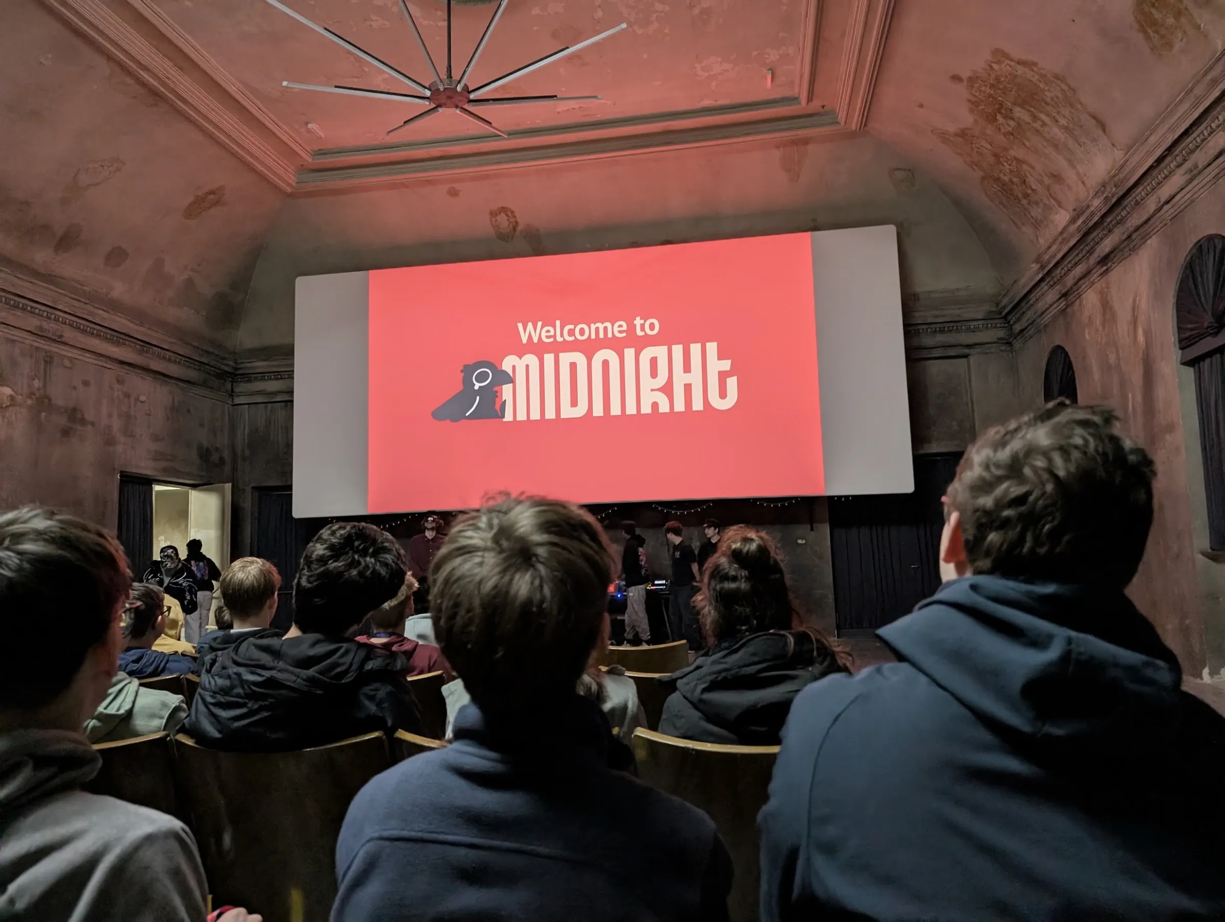Hackers gathered in a hall in Vienna
