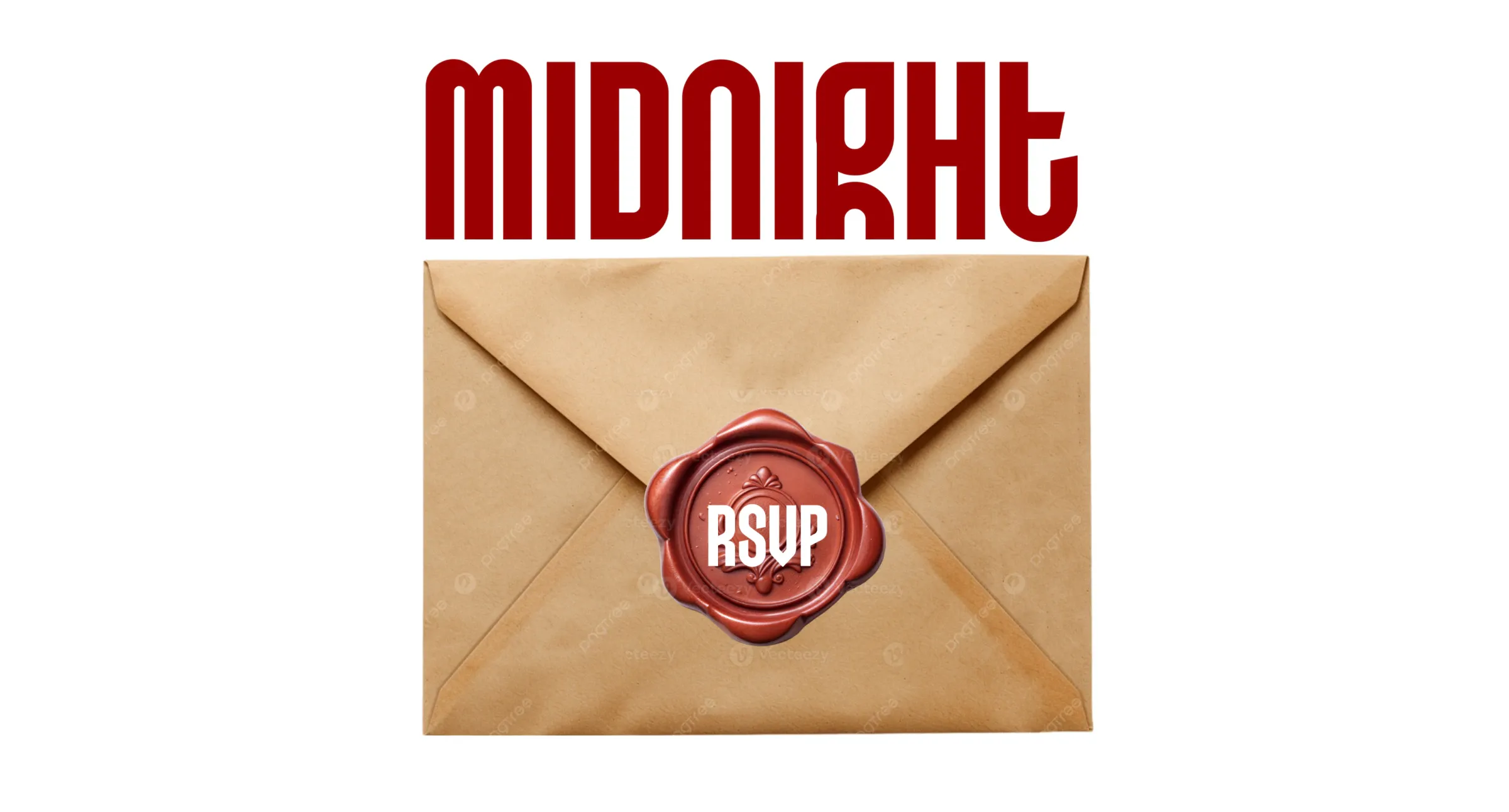 A sealed envelope with a Midnight wax stamp