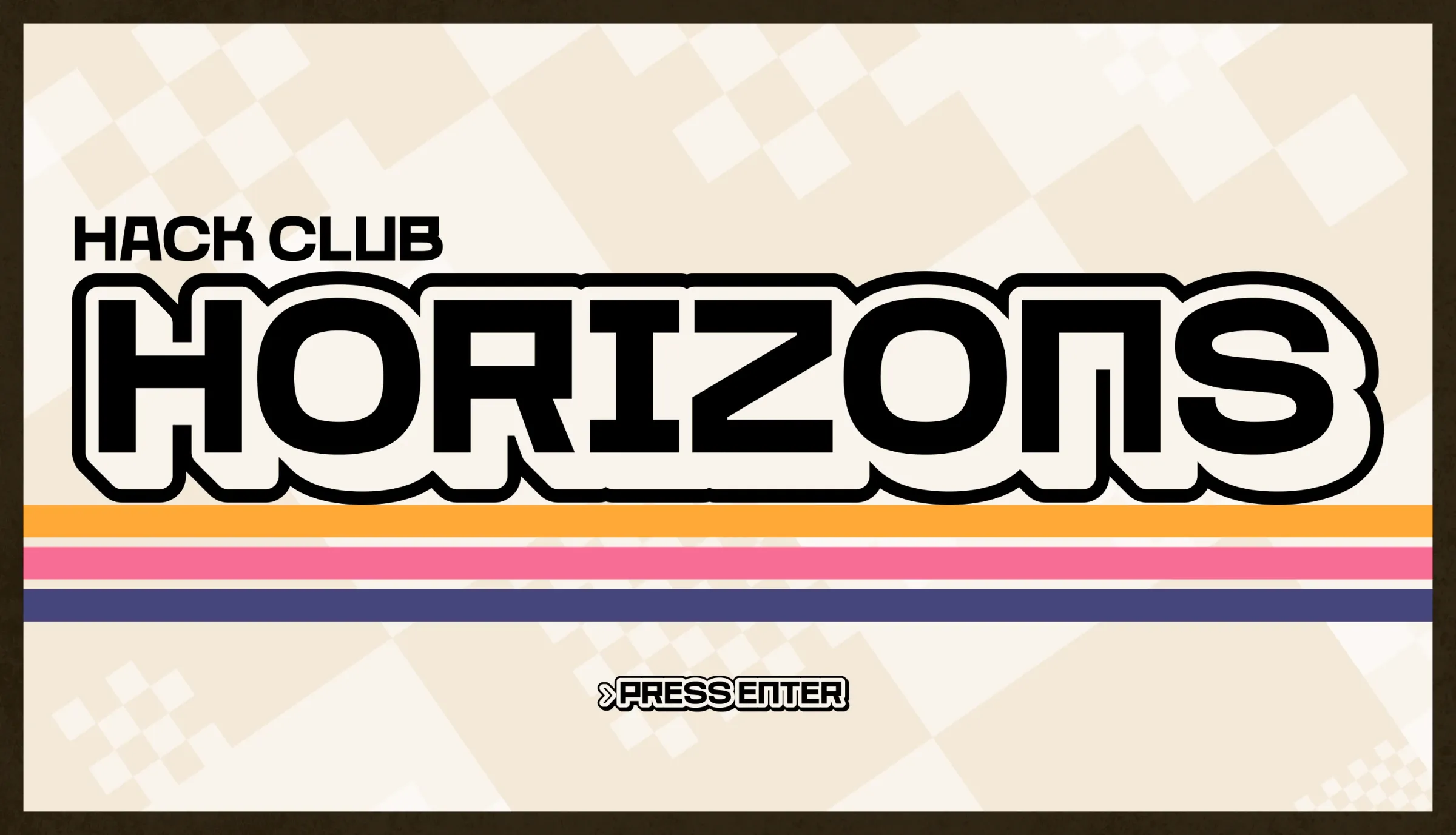 The game-style Horizons landing page