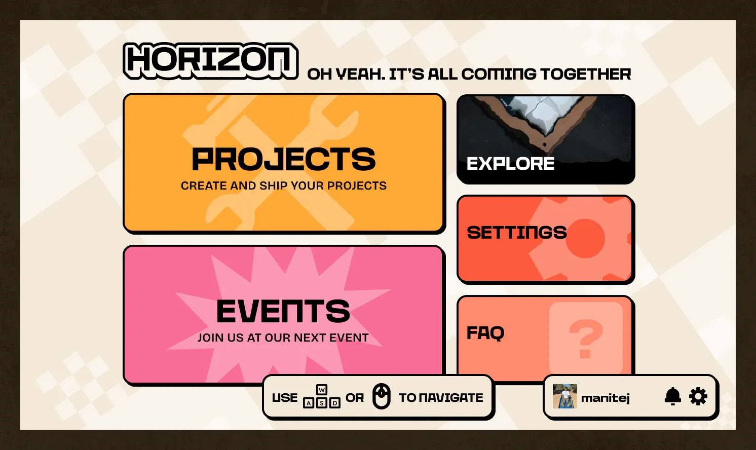 A Horizons event detail screen