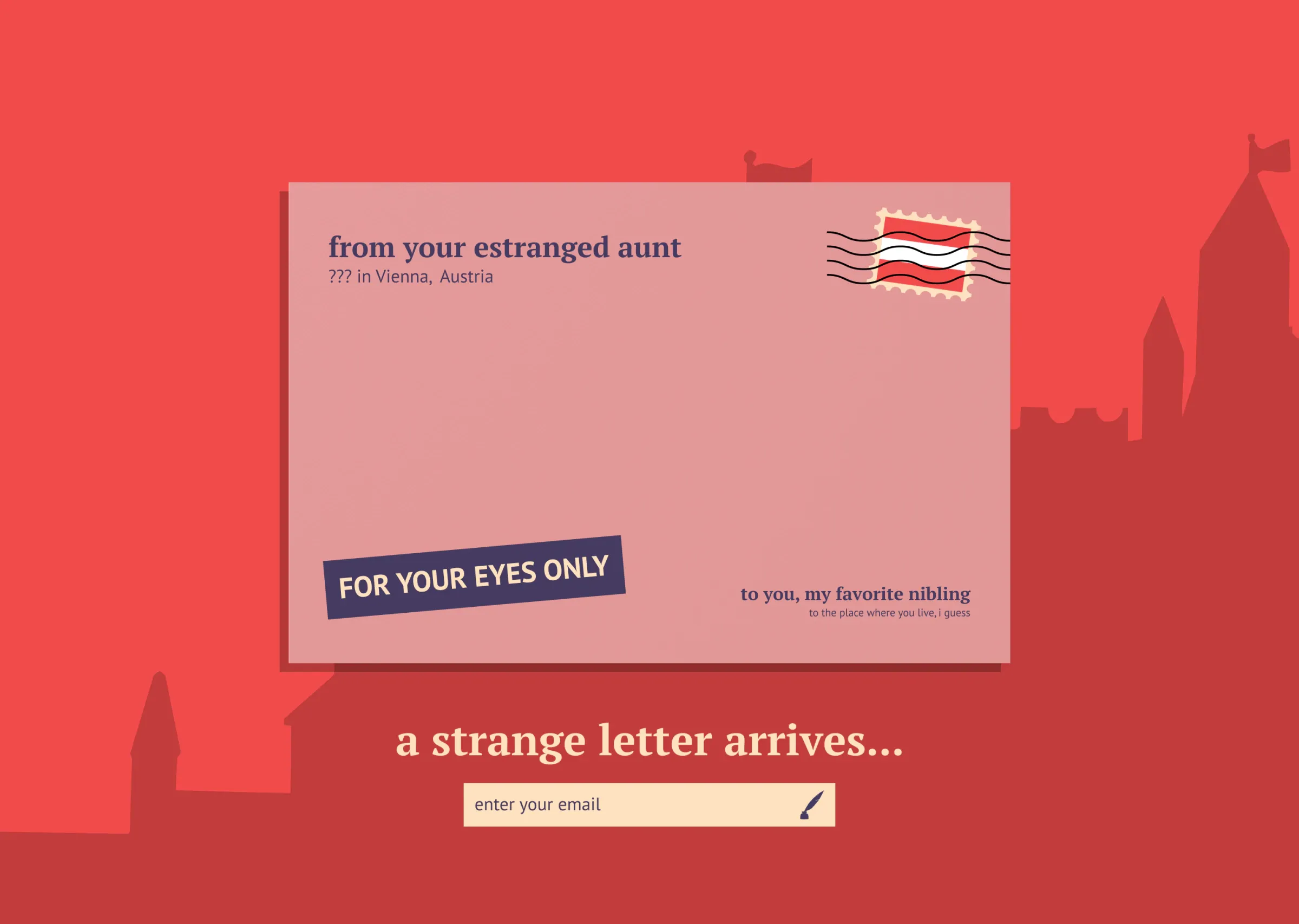 The Midnight “a strange letter arrives” page