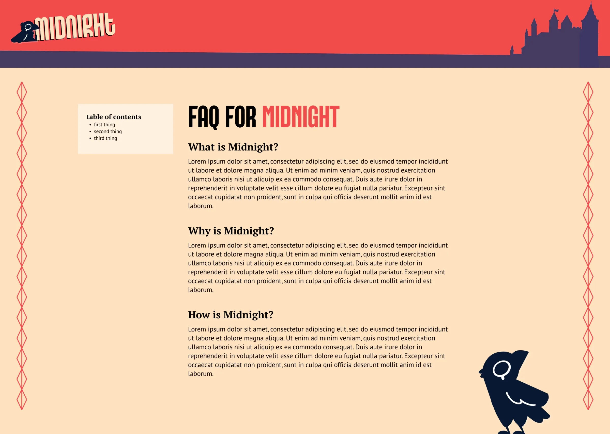 The Midnight FAQ page