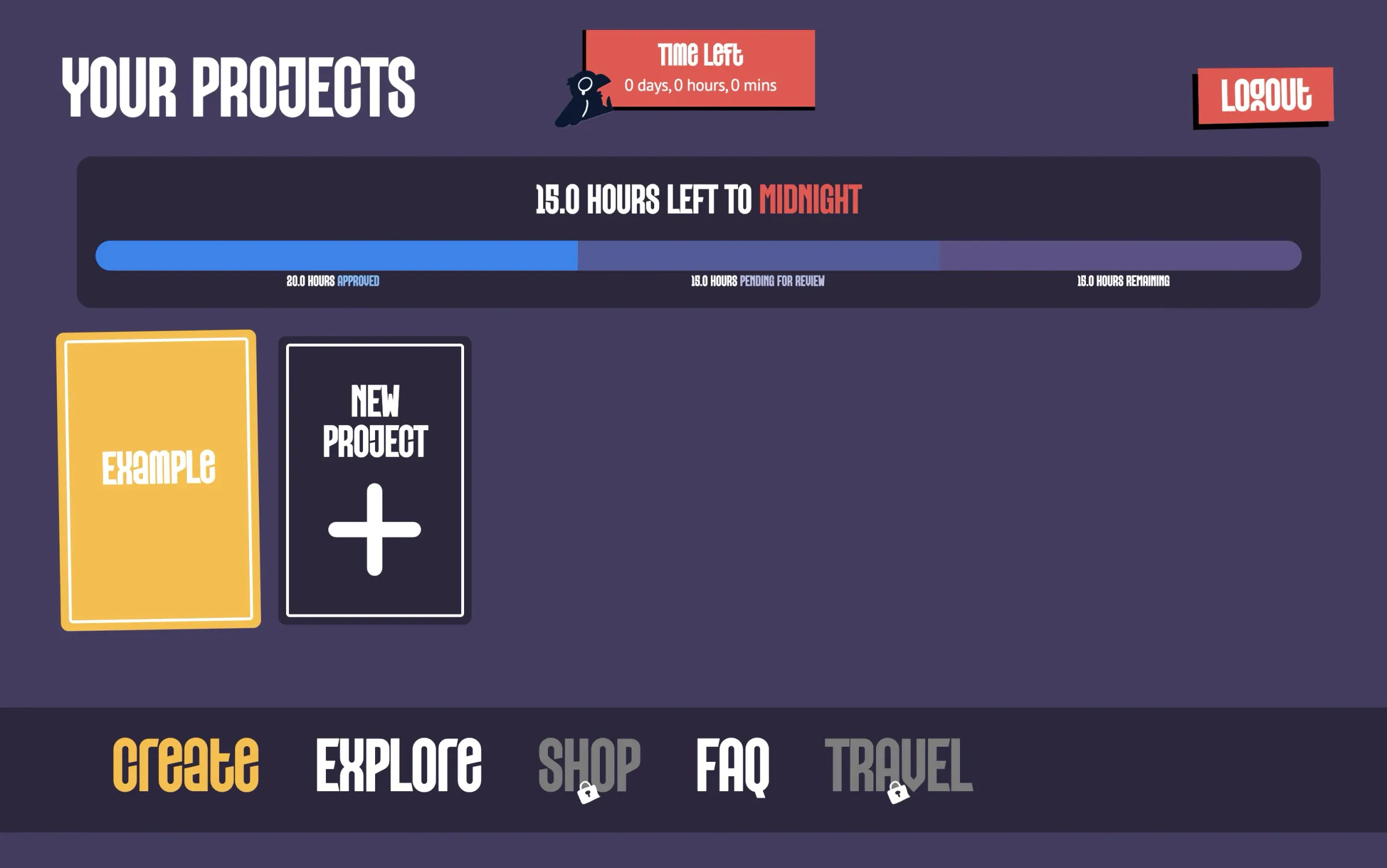 The Midnight platform project view