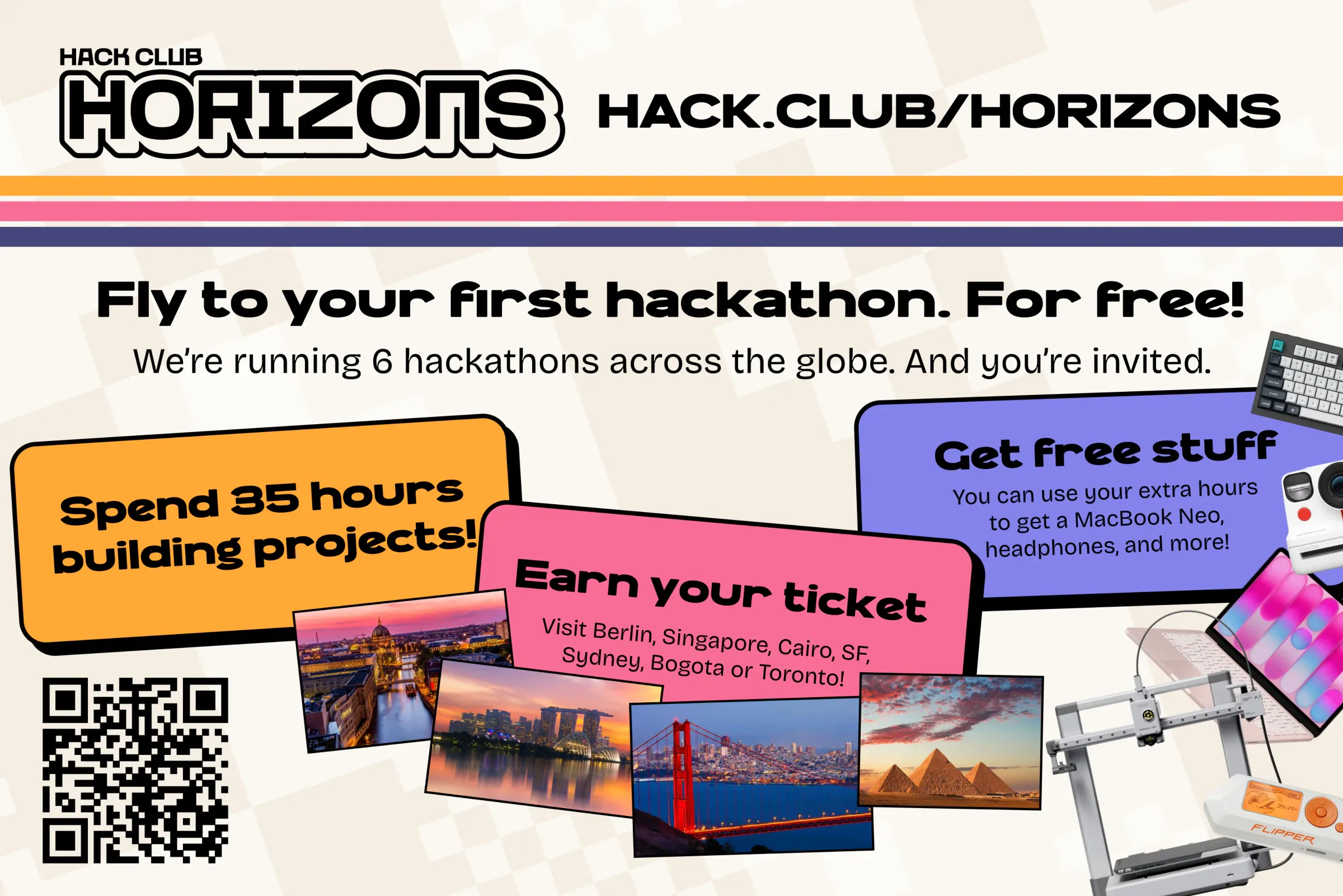 The back of the Horizons postcard